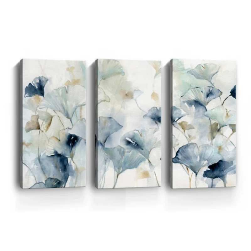 Glorious Ginko Canvas Art Prints, Set of 3