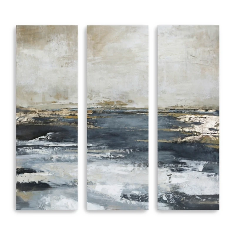 Blue Bay Canvas Art Prints, Set fof 3