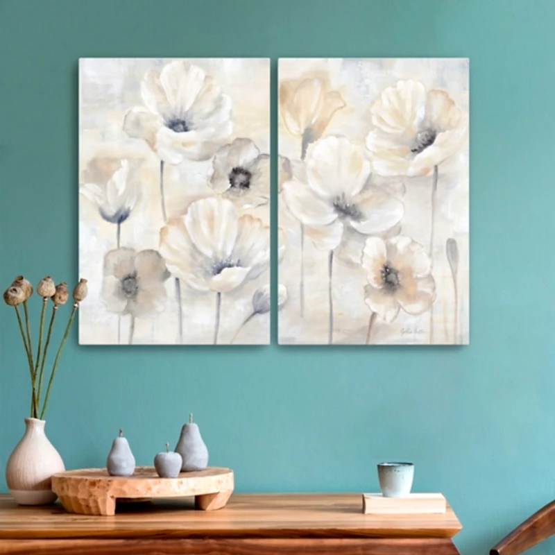Poppy Garden Landscape Canvas Art Prints