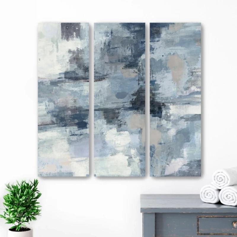 In The Indigo Clouds Canvas Art Prints, Set of 3