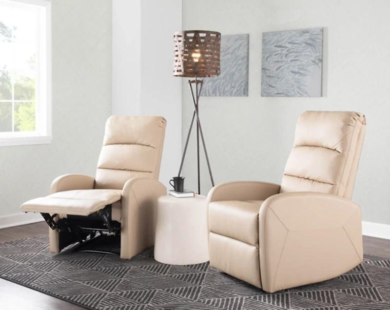 Tan Faux Leather Dormi Recliner