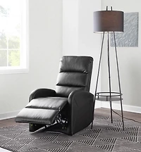 Black Faux Leather Dormi Recliner