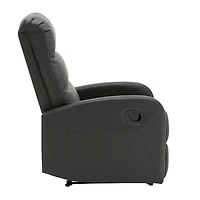Black Faux Leather Dormi Recliner