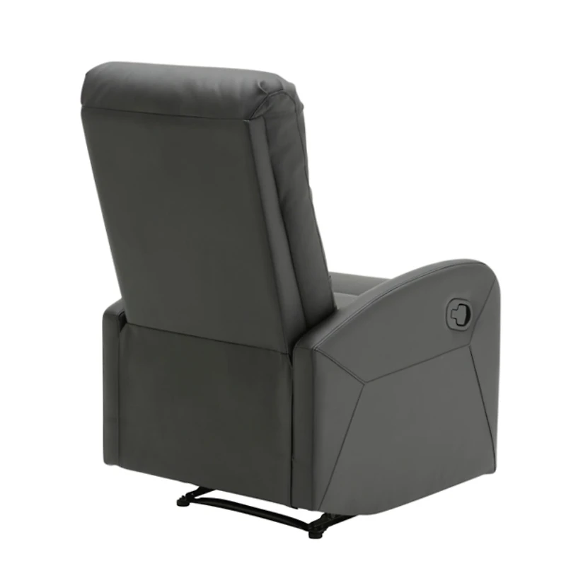 Black Faux Leather Dormi Recliner