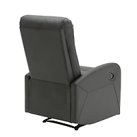 Black Faux Leather Dormi Recliner