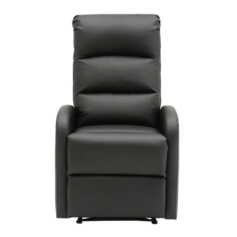 Black Faux Leather Dormi Recliner