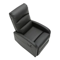 Black Faux Leather Dormi Recliner