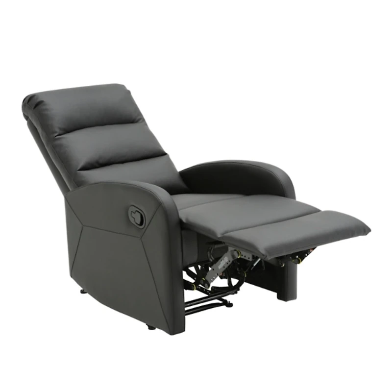 Black Faux Leather Dormi Recliner