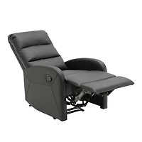 Black Faux Leather Dormi Recliner