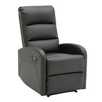 Black Faux Leather Dormi Recliner