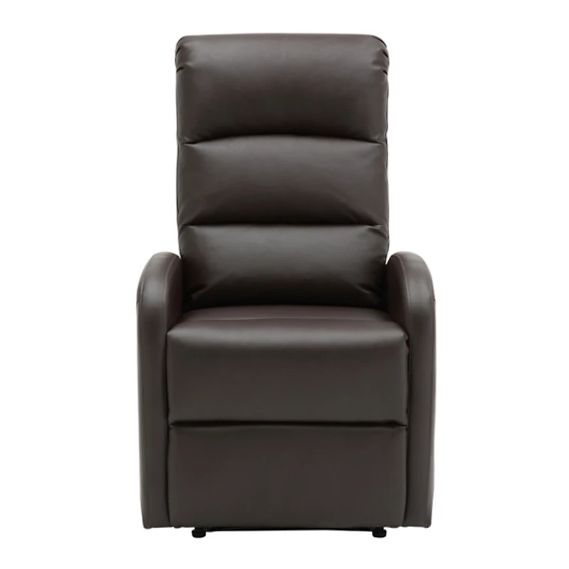 Brown Faux Leather Dormi Recliner