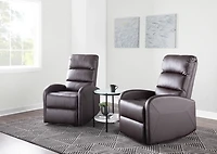 Brown Faux Leather Dormi Recliner
