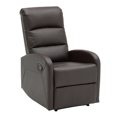 Brown Faux Leather Dormi Recliner