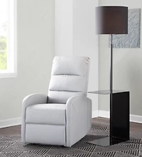 Light Gray Faux Leather Dormi Recliner