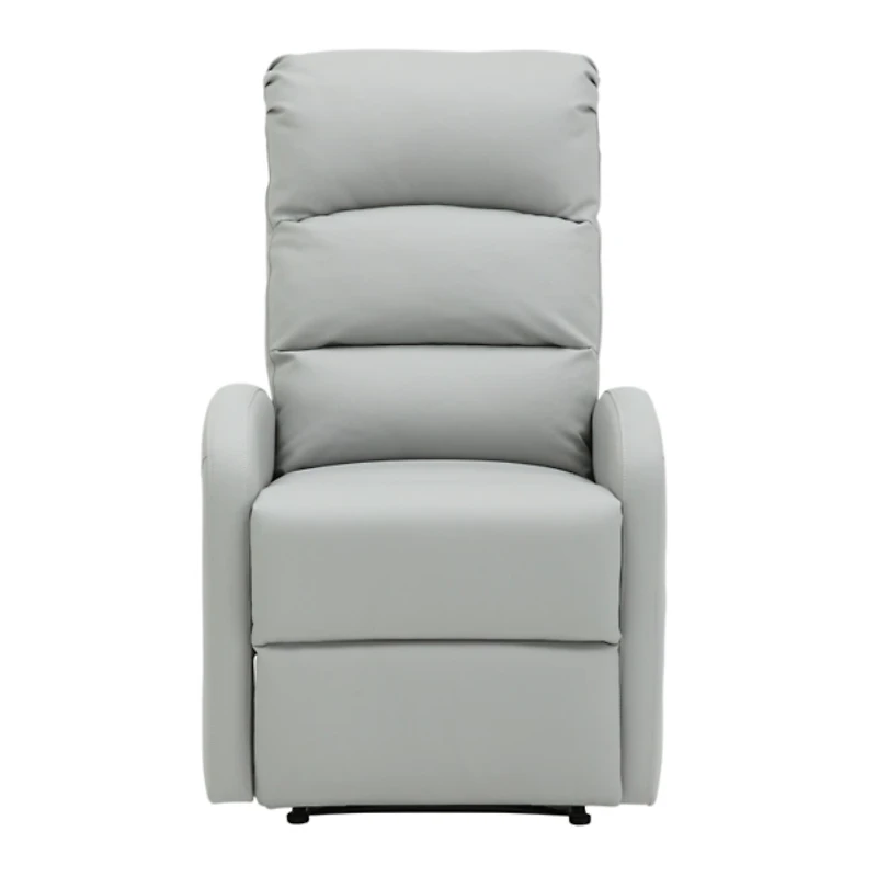 Light Gray Faux Leather Dormi Recliner