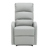 Light Gray Faux Leather Dormi Recliner