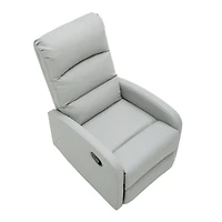 Light Gray Faux Leather Dormi Recliner
