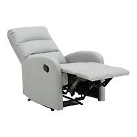Light Gray Faux Leather Dormi Recliner