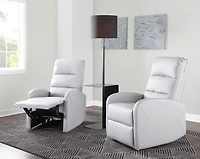 Light Gray Faux Leather Dormi Recliner