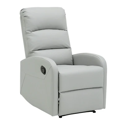 Light Gray Faux Leather Dormi Recliner