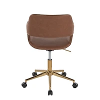 Faux Leather & Gold Marshall Office Chair