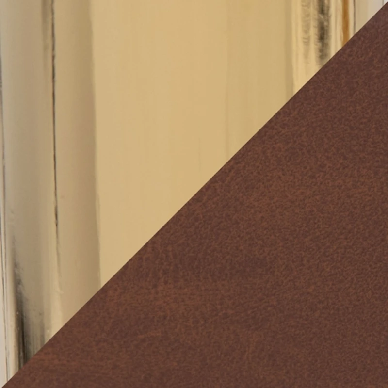 Faux Leather & Gold Marshall Office Chair