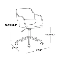 Faux Leather & Gold Marshall Office Chair