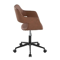 Faux Leather & Black Marshall Office Chair