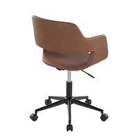 Faux Leather & Black Marshall Office Chair