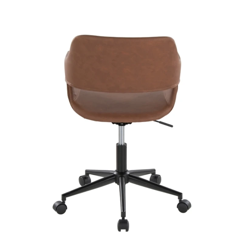 Faux Leather & Black Marshall Office Chair