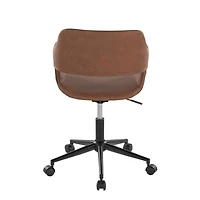 Faux Leather & Black Marshall Office Chair