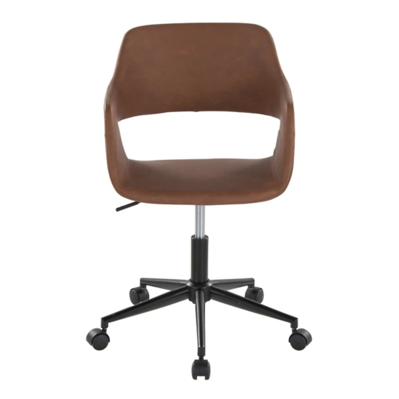 Faux Leather & Black Marshall Office Chair