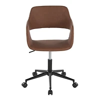 Faux Leather & Black Marshall Office Chair