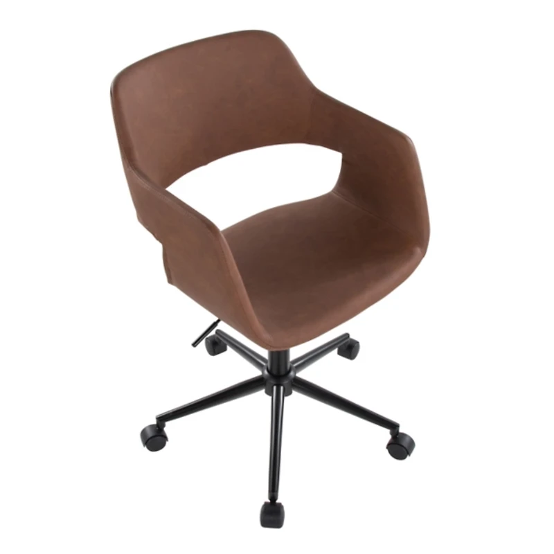 Faux Leather & Black Marshall Office Chair