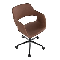 Faux Leather & Black Marshall Office Chair