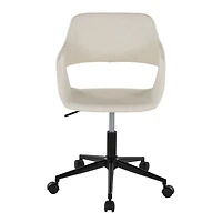 Faux Leather & Black Marshall Office Chair