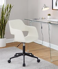 Faux Leather & Black Marshall Office Chair