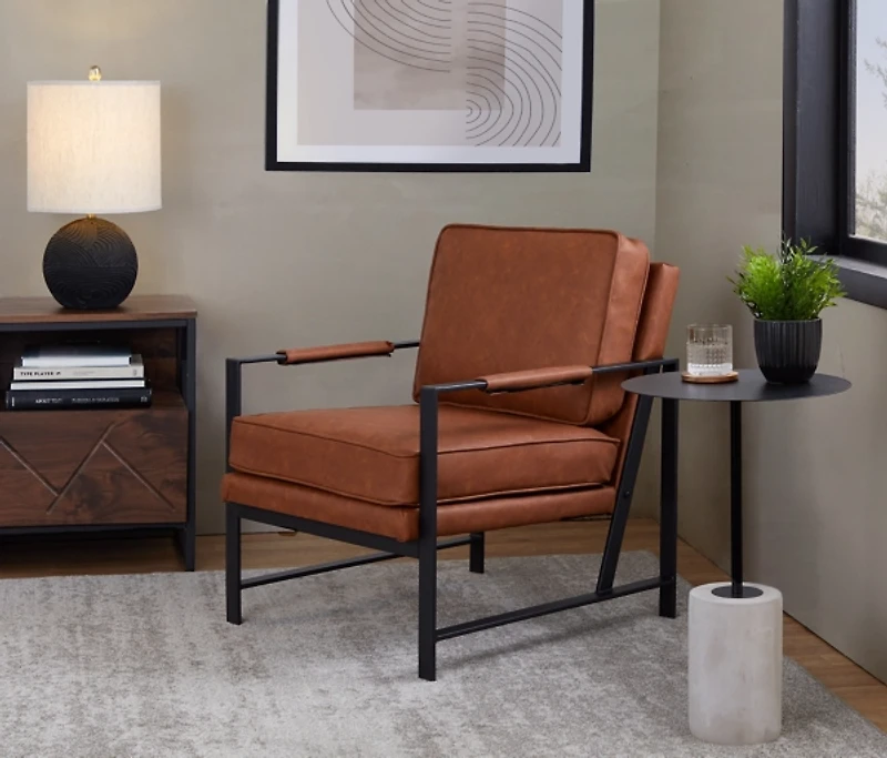 Black Metal & Concrete Janis Cocktail Table