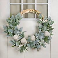Lambs Ear Coastal Shell Wreath