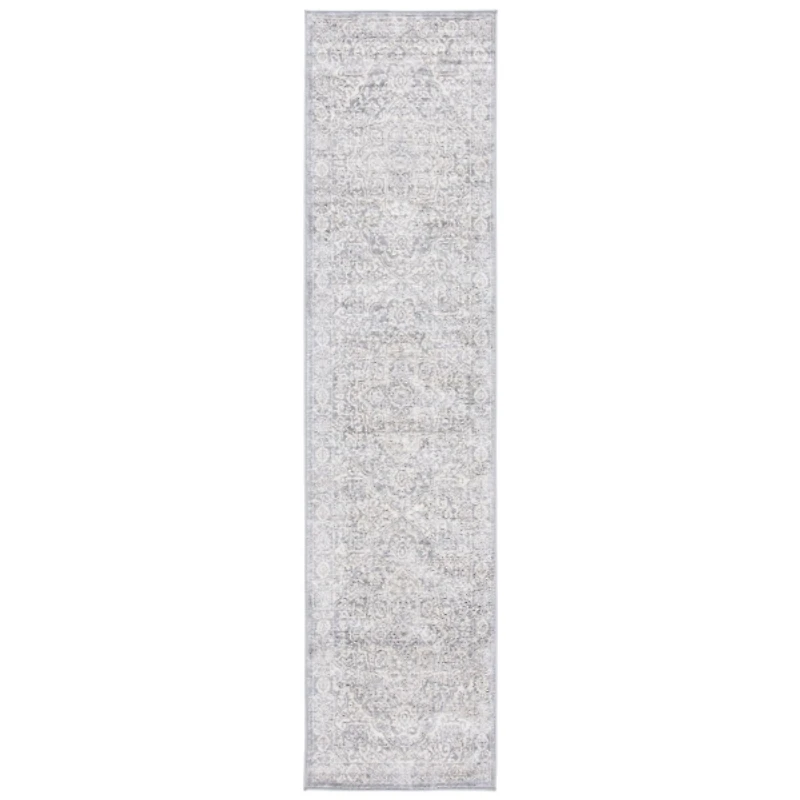 Gray Brentwood Traditional Runner, 2x8