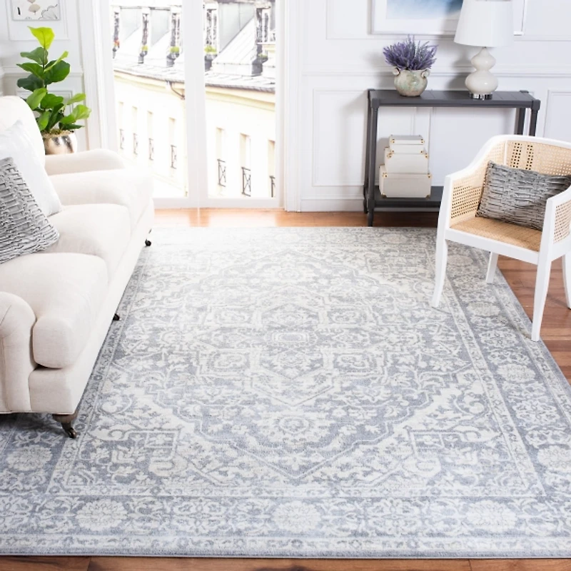 Gray Brentwood Traditional Area Rug, 8x10