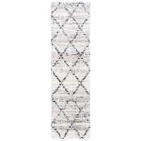 Gray and Ivory Fontana Shag Runner, 2x8