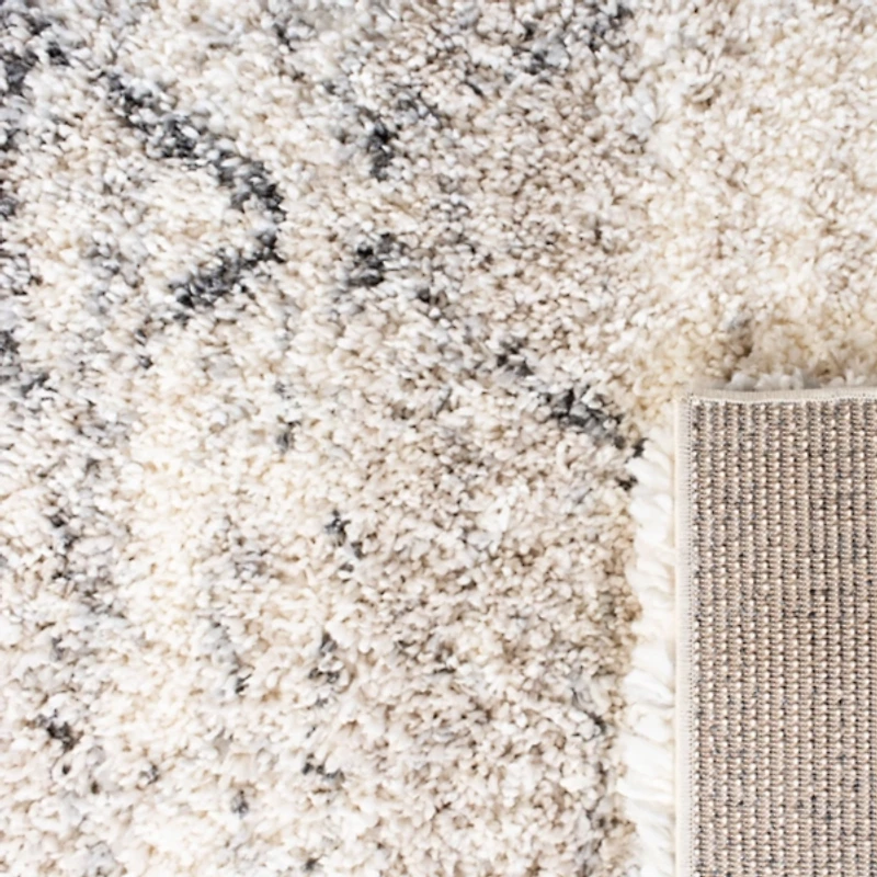 Gray and Ivory Fontana Shag Area Rug