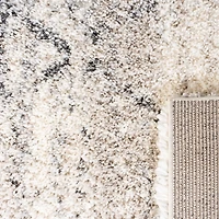 Gray and Ivory Fontana Shag Area Rug