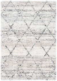 Gray and Ivory Fontana Shag Area Rug