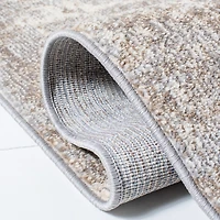 Beige Madison Abstract Area Rug, 6x6