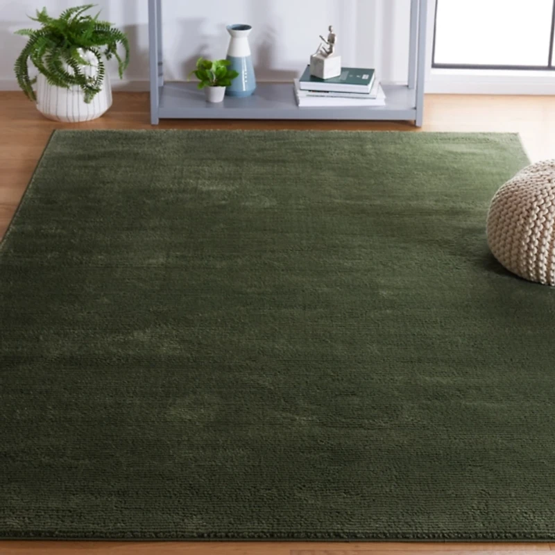 Solid Green Revive Area Rug, 8x10