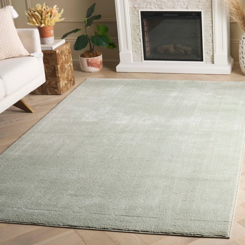 Solid Sage Green Revive Area Rug