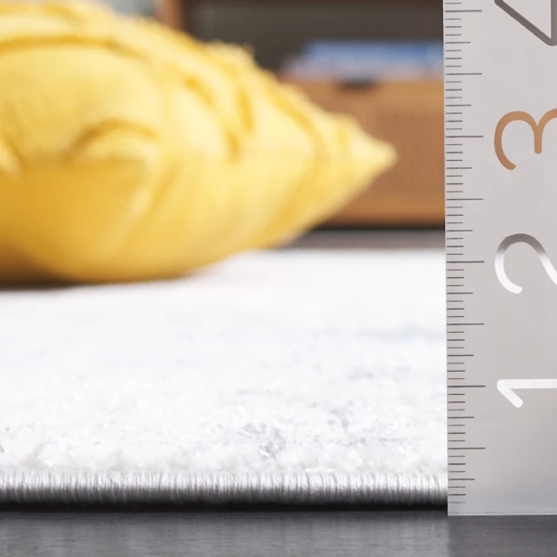 Gray and Blue Whisper Abstract Runner, 2x8