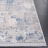 Gray and Blue Whisper Abstract Area Rug